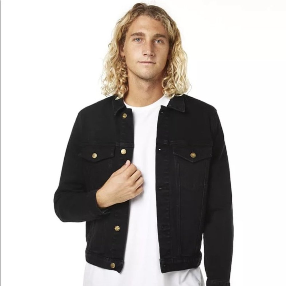 Rolla's Black Denim Jacket Small - image 1